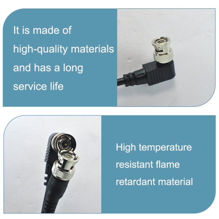 BNC Male Straight Head To Elbow Head Coaxial Spring Cable Video Cable Audio Signal Source Wire — view 4