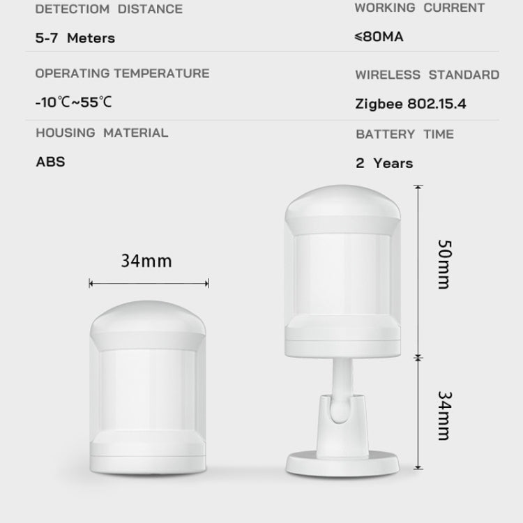 Tuya Smart App ZigBee Human Wireless Motion Infrared Sensor Detector — view 7