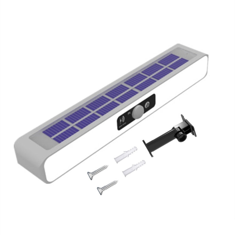 TX-200 Solar Landscape Waterproof Decoration Staircase Light Human Body Induction Lamp — White Shell Warm Light+Bracket
