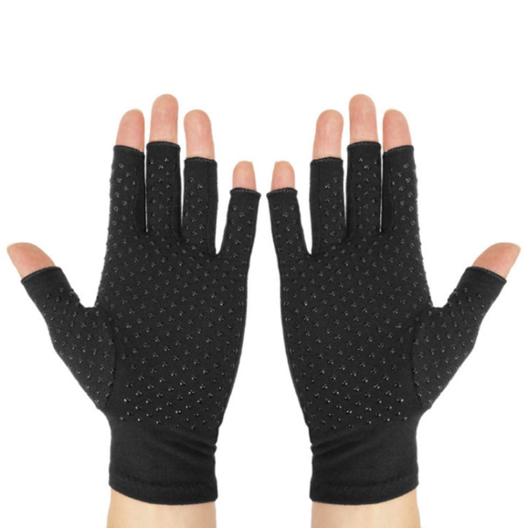 Arthritis Rehabilitation Silicone Non-slip Cycling Half Finger Gloves