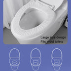Paste Portable Waterproof Non-woven Disposable Toilet Seat Cover — White