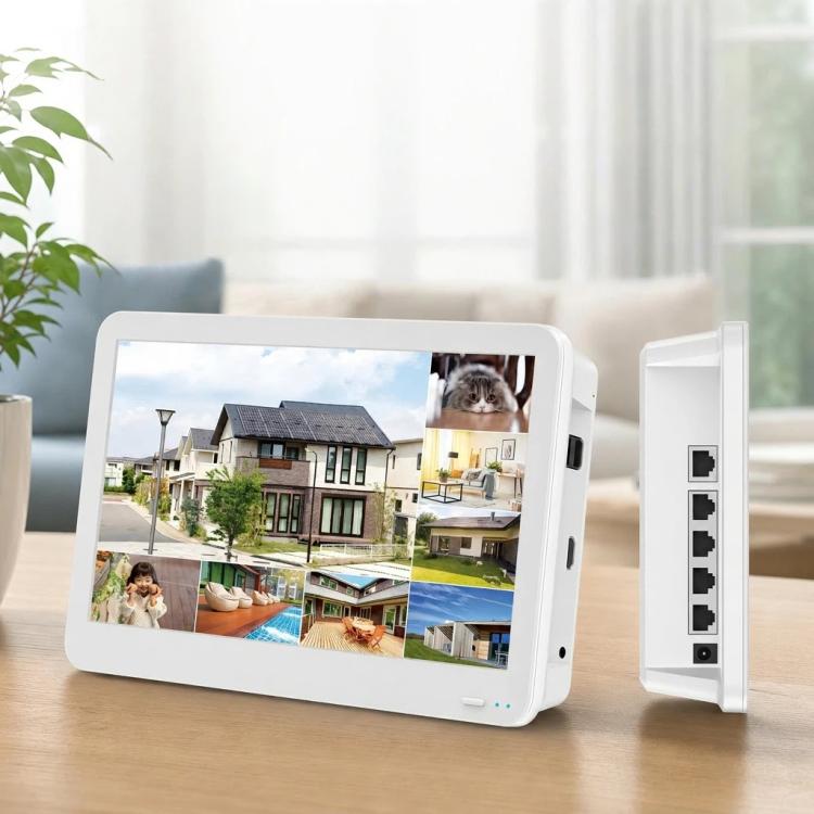 4K 8MP POE NVR With 11.6-Inch Monitor H.265 Network Video Recorder For Security Camera System
