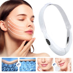 106892 EMS Microcurrent Red and Blue Light Massage Face-Lifting Instrument — (White)