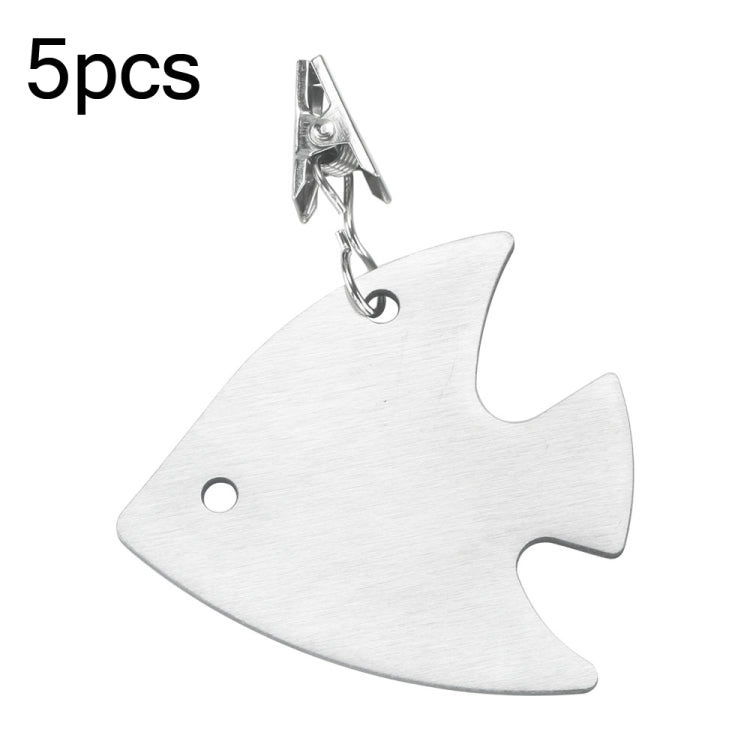 5pcs Stainless Steel Tablecloth Clip Windproof Tablecloth Weights Hanger — Leaf TCC0010B