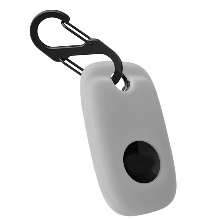 For Tile Mate Pro Tracker Silicone Case One-piece Design Protective Cover — White