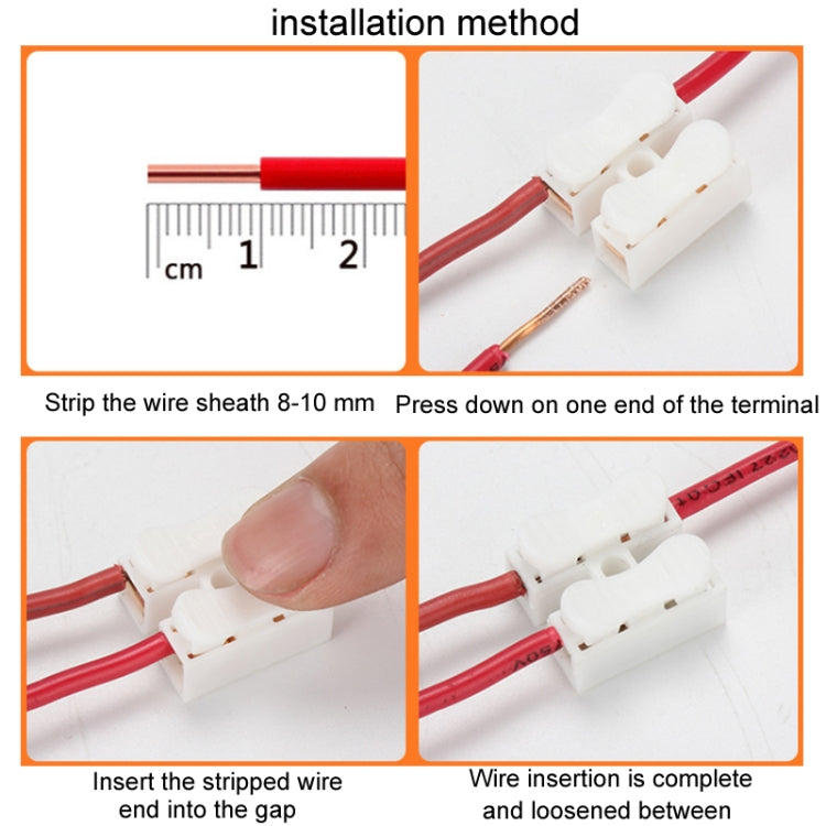 100pcs Self-Locking Push Type Ceiling Light Quick Terminal Block — view 6