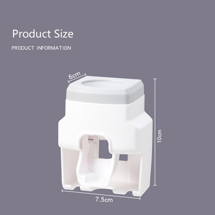 2pcs 2 In 1 Wall-mounted Automatic Toothpaste Squeezer Toothbrush Holder — view 6