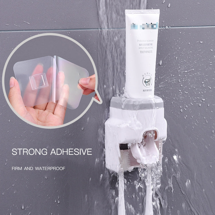 2pcs 2 In 1 Wall-mounted Automatic Toothpaste Squeezer Toothbrush Holder — view 9