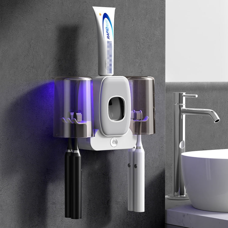 Couple Wall Mounted Toothbrush Holder Automatic Squeeze Toothpaste Device, Spec: