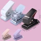 kw-trio 92A0 10 Pages Single Hole Mini Loose Leaf Puncher — Purple