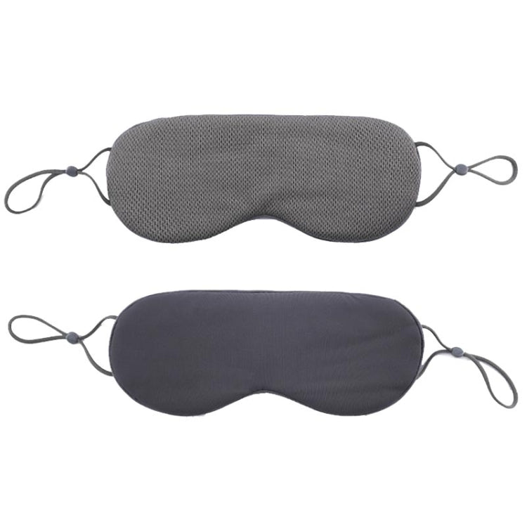 2pcs Double-sided Sleep Eye Mask Elastic Bandage Travel Eyeshade — Lotus Pink + Light Gray Blue