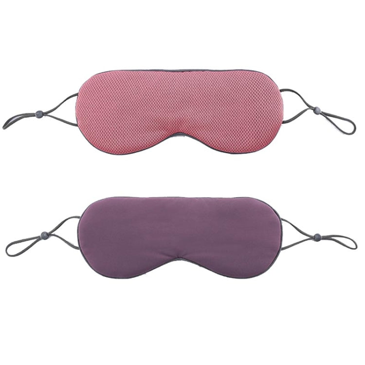2pcs Double-sided Sleep Eye Mask Elastic Bandage Travel Eyeshade — Active Orange + Ivory Brown