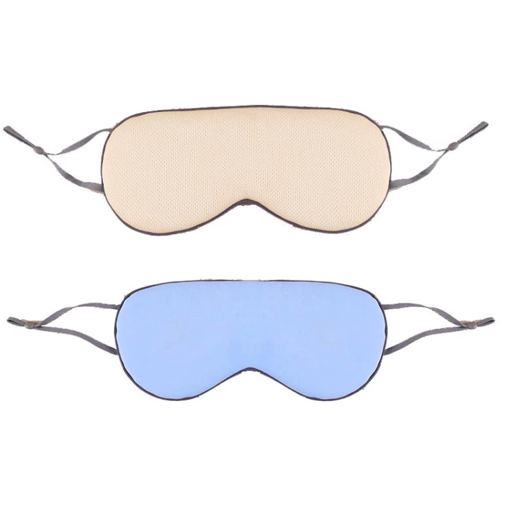 2pcs Double-sided Sleep Eye Mask Elastic Bandage Travel Eyeshade — Matcha Green+Ivory Yellow