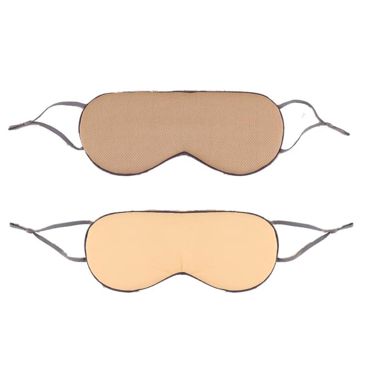 2pcs Double-sided Sleep Eye Mask Elastic Bandage Travel Eyeshade — Beige+Shallow Pink