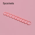 5sets Loose Leaf Single Ring Lock Stationery Key Ring