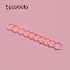 5sets Loose Leaf Single Ring Lock Stationery Key Ring