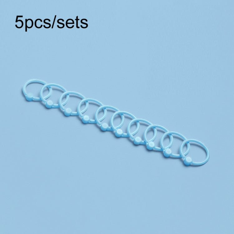 5sets Loose Leaf Single Ring Lock Stationery Key Ring — Macaron Bag Packing