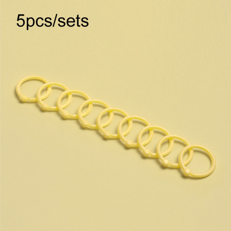 5sets Loose Leaf Single Ring Lock Stationery Key Ring — HYH-15 Light Green