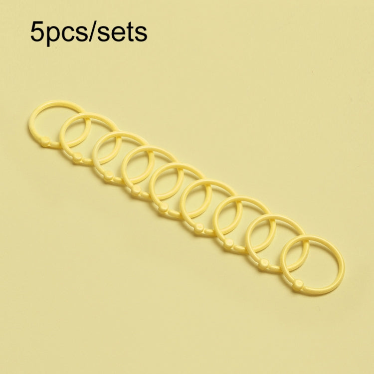 5sets Loose Leaf Single Ring Lock Stationery Key Ring — HYH-24 Light Green
