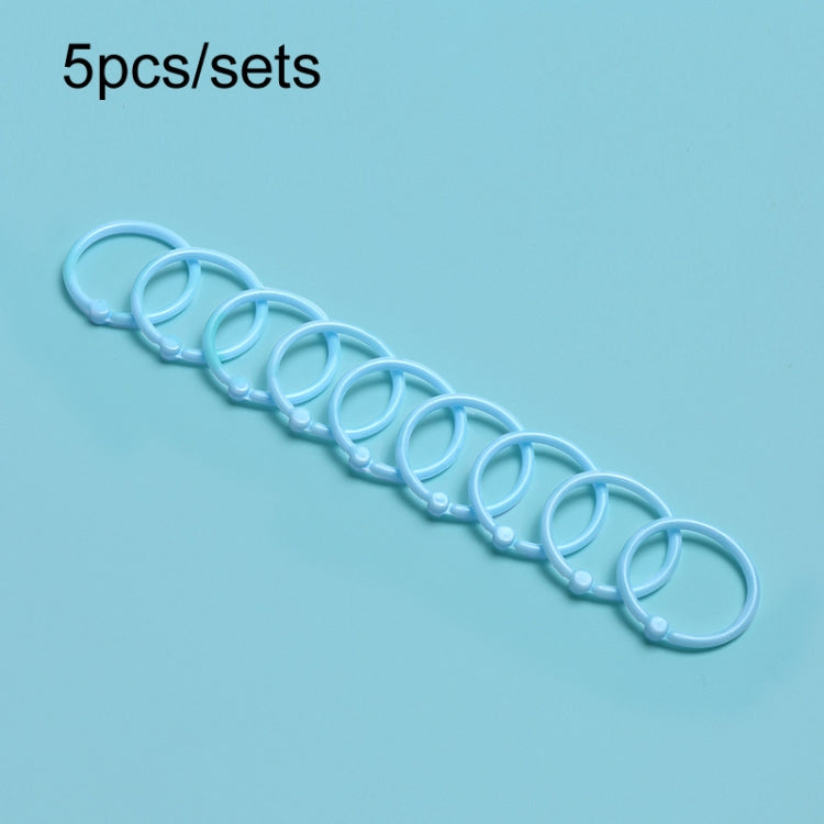 5sets Loose Leaf Single Ring Lock Stationery Key Ring — HYH-30 Yellow
