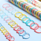 5sets Loose Leaf Single Ring Lock Stationery Key Ring — HYH-30 Light Blue