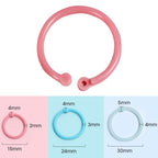 5sets Loose Leaf Single Ring Lock Stationery Key Ring — HYH-30 Light Green