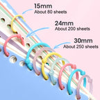 5sets Loose Leaf Single Ring Lock Stationery Key Ring — view 14