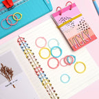 5sets Loose Leaf Single Ring Lock Stationery Key Ring — view 16