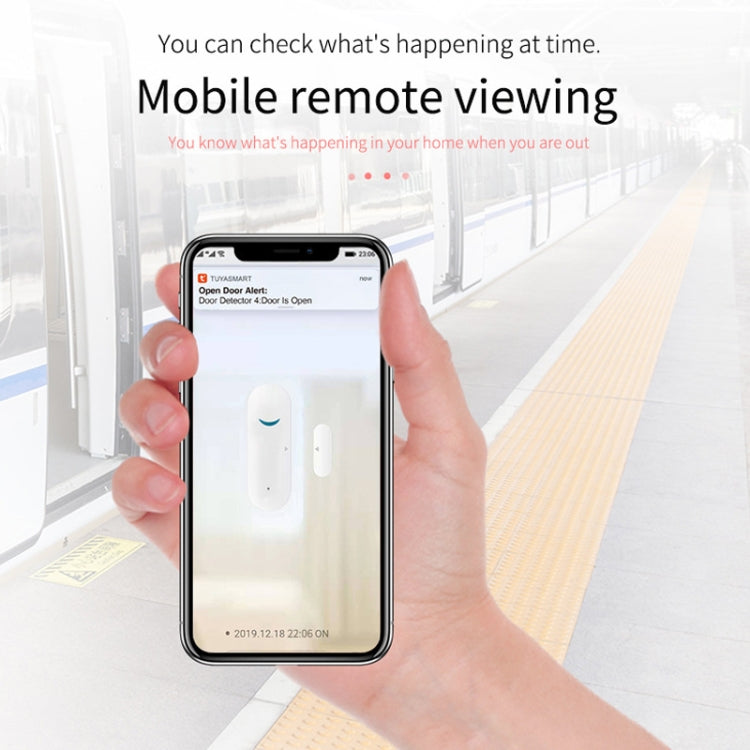 Tuya WiFi Door Magnetic Sensor Remote Intelligent Linkage Doors Windows Switch Anti-alarm APP Reminder Alarm — view 5