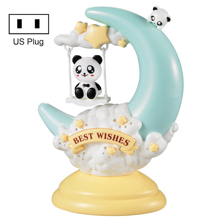 GOELONG Cartoon Moon Table Lamp Children Room Animal Night Light, Plug: — Pink Pig