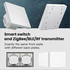 Tuya ZigBee Smart Single-fire Zero-fire Sharing Timing Voice Wall Switch EU Plug, Style: