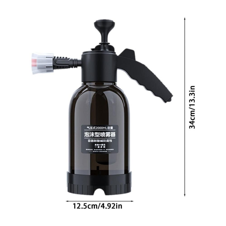 2L Foam Sprayer Pressure Spray Bottle for Car Washing Plants Watering Fertilizing