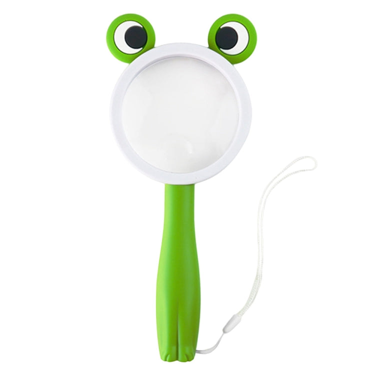 2275 5X/10X Cartoon Animal Handheld Children Science Experiment Magnifying Glass — Yellow Deer