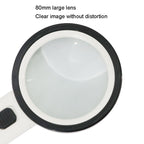 JHS407 30X Handheld HD Magnifier With LED Light
