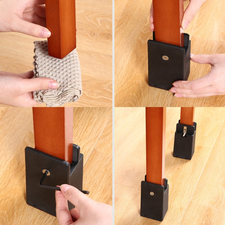 4pcs/set Adjustable Furniture Heightening Feet Pad — view 13