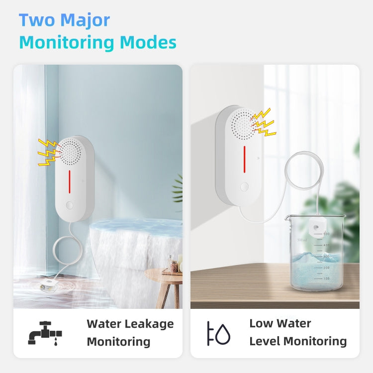 Tuya WIFI Sound and Light Water Immersion Alarm Leak Sensor Overflow Alarm Detector — view 7