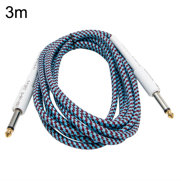 JT001 Male To Male 6.35mm Audio Cable Noise Reduction Folk Bass Instrument Cable, Length: — 3m