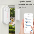 Tuya WiFi Sound And Light Door Magnetic Doors Windows Alarm Scene Linkage APP Reminder — view 3