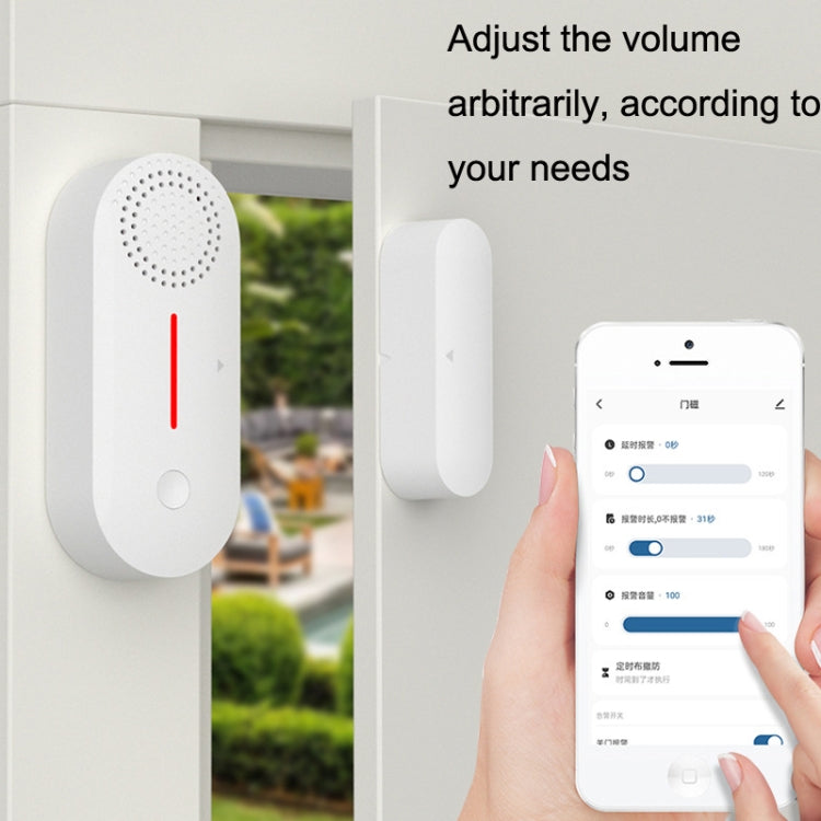 Tuya WiFi Sound And Light Door Magnetic Doors Windows Alarm Scene Linkage APP Reminder — view 3