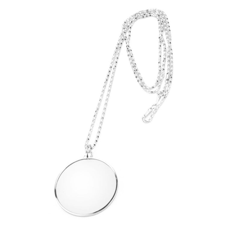 Metal Chain Round Expansion Mirror Glass Lens Necklace Magnifier — Round Necklace (Gold)