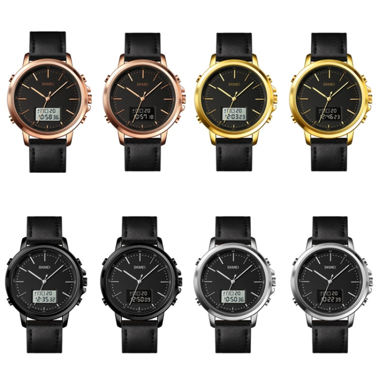 SKMEI 1652 Dual Movement Sports Leather Alloy Male Watch