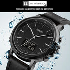SKMEI 1652 Dual Movement Sports Leather Alloy Male Watch
