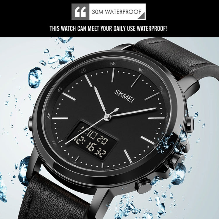SKMEI 1652 Dual Movement Sports Leather Alloy Male Watch