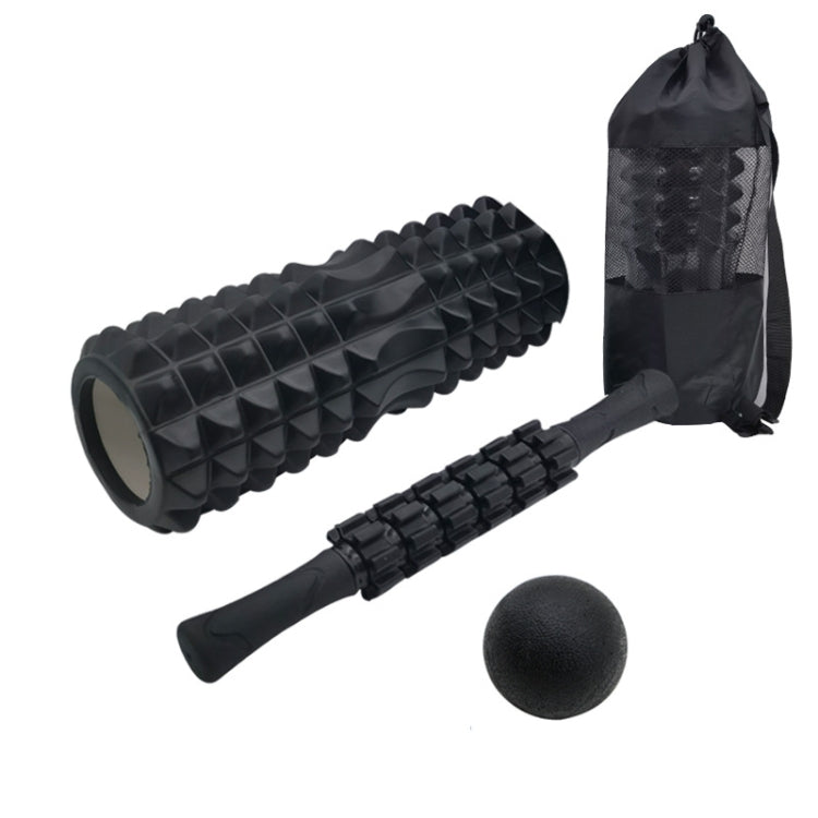 Crescent Hollow Foam Roller Yoga Column Set Fitness Muscle Relaxation Massager Set