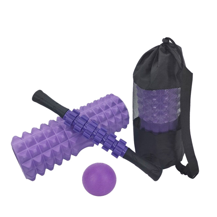 Crescent Hollow Foam Roller Yoga Column Set Fitness Muscle Relaxation Massager Set