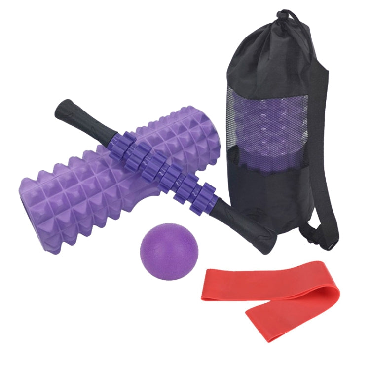 Crescent Hollow Foam Roller Yoga Column Set Fitness Muscle Relaxation Massager Set