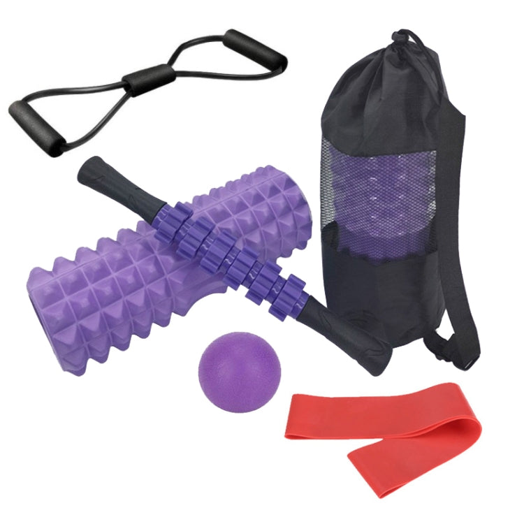 Crescent Hollow Foam Roller Yoga Column Set Fitness Muscle Relaxation Massager Set