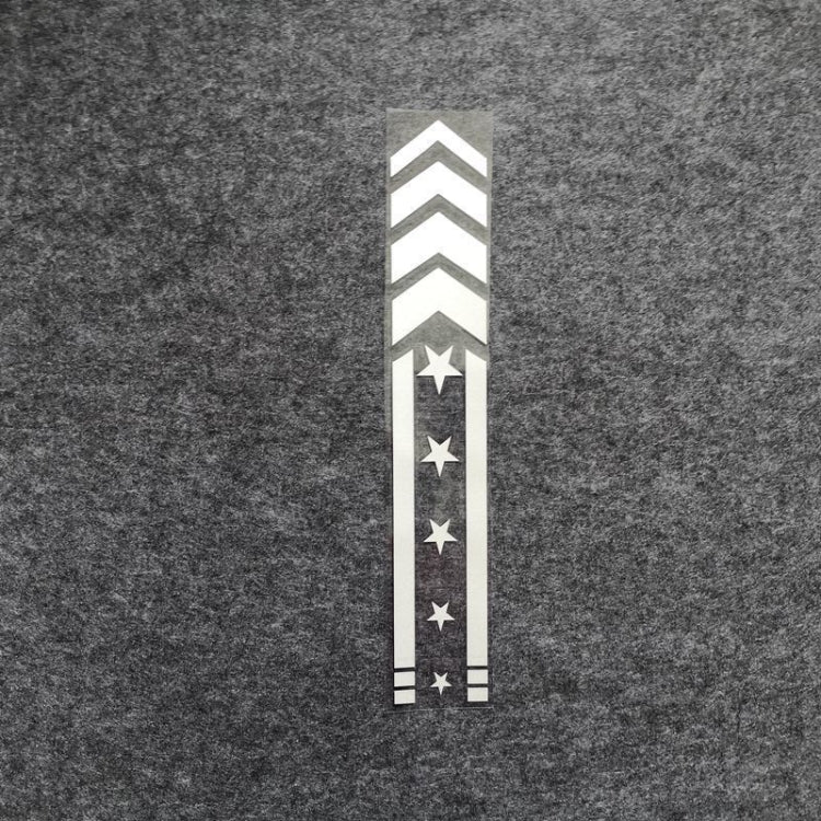 10pcs Motorcycle Car Fender Reflective Sticker Modified Decorative Waterproof Sticker — Arrow Star(Black)