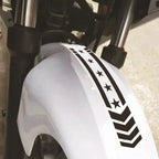 10pcs Motorcycle Car Fender Reflective Sticker Modified Decorative Waterproof Sticker — White