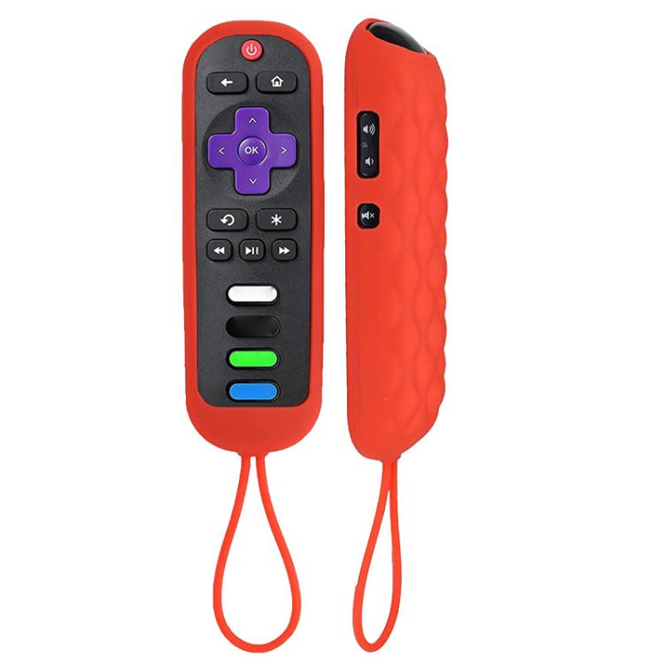For TCL Roku RC280/RC282 2pcs Oval Remote Control Silicone Case — Black